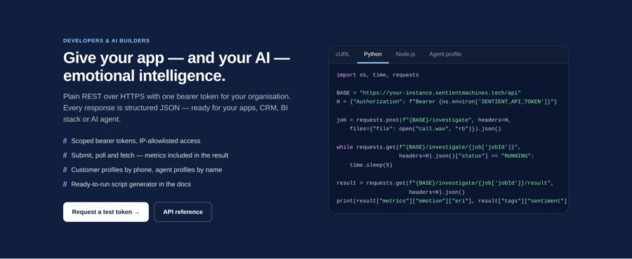 Developer integration